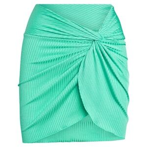 NWT Monday Swimwear Andros Mini Sarong - Turquoise Wide Rib - M/L